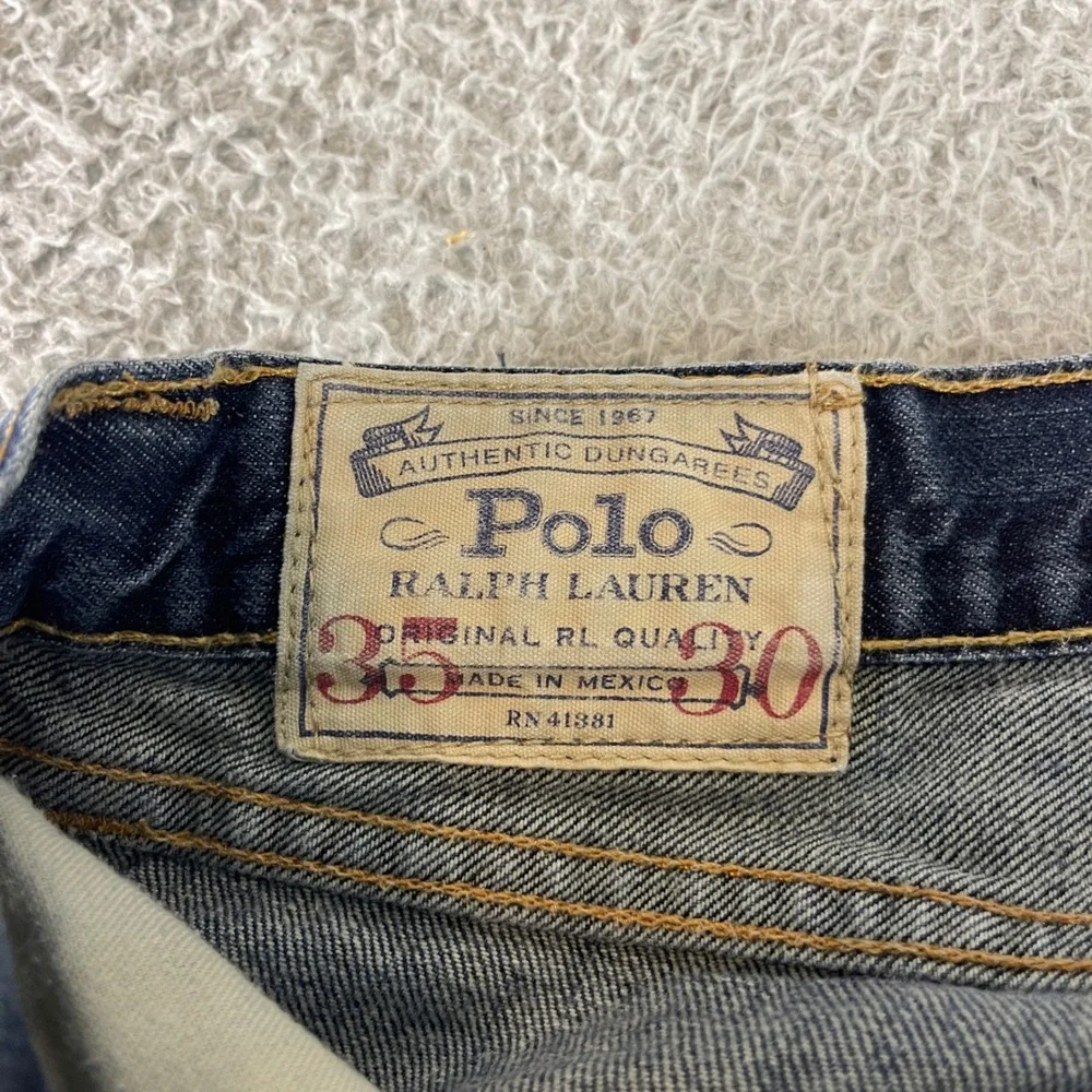 Polo Ralph Lauren Authentic Dungarees Mens 36x30 Blue Straight Leg Denim Jeans